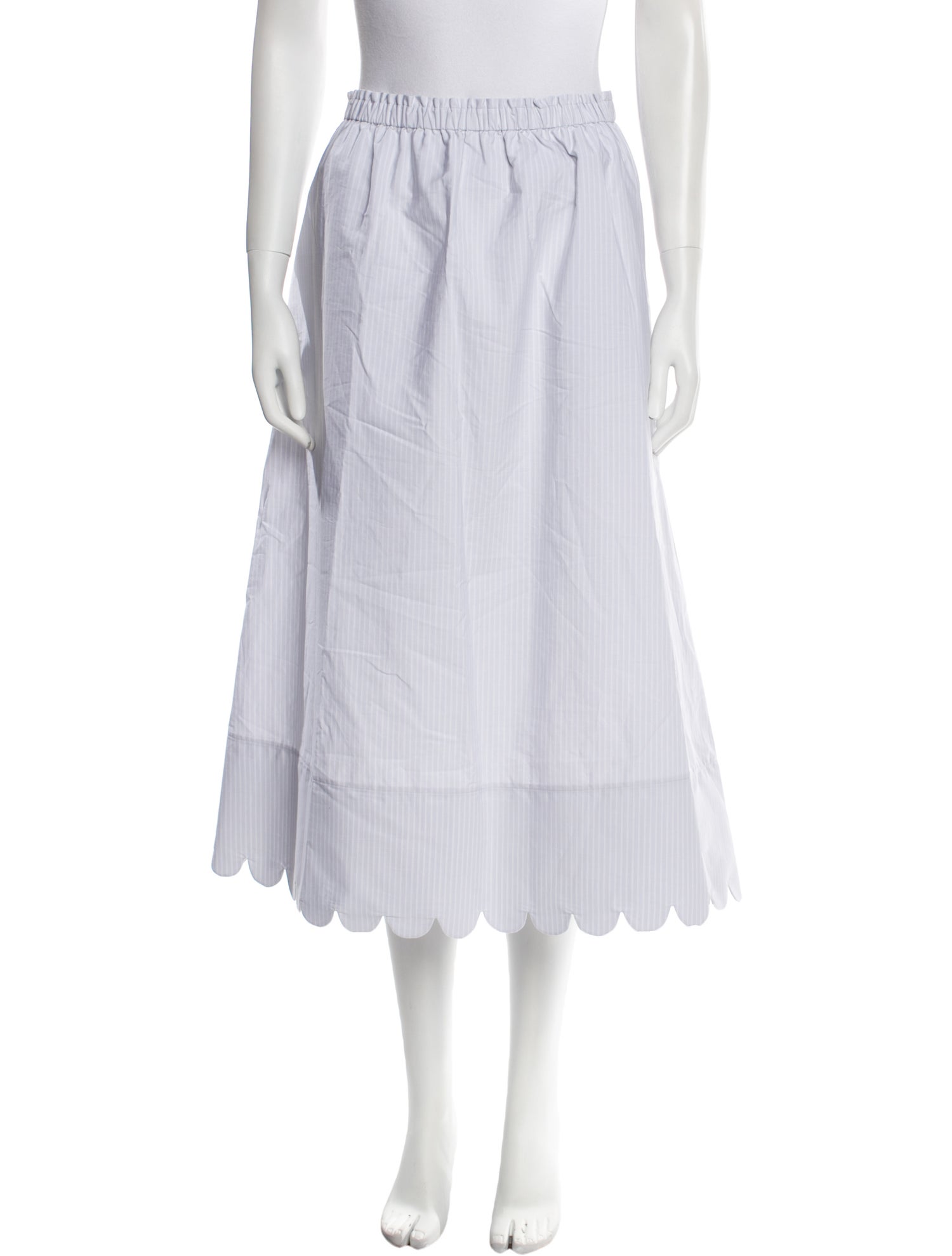 ELEPH Scalloped Accent Midi Length Skirt w/ Tags