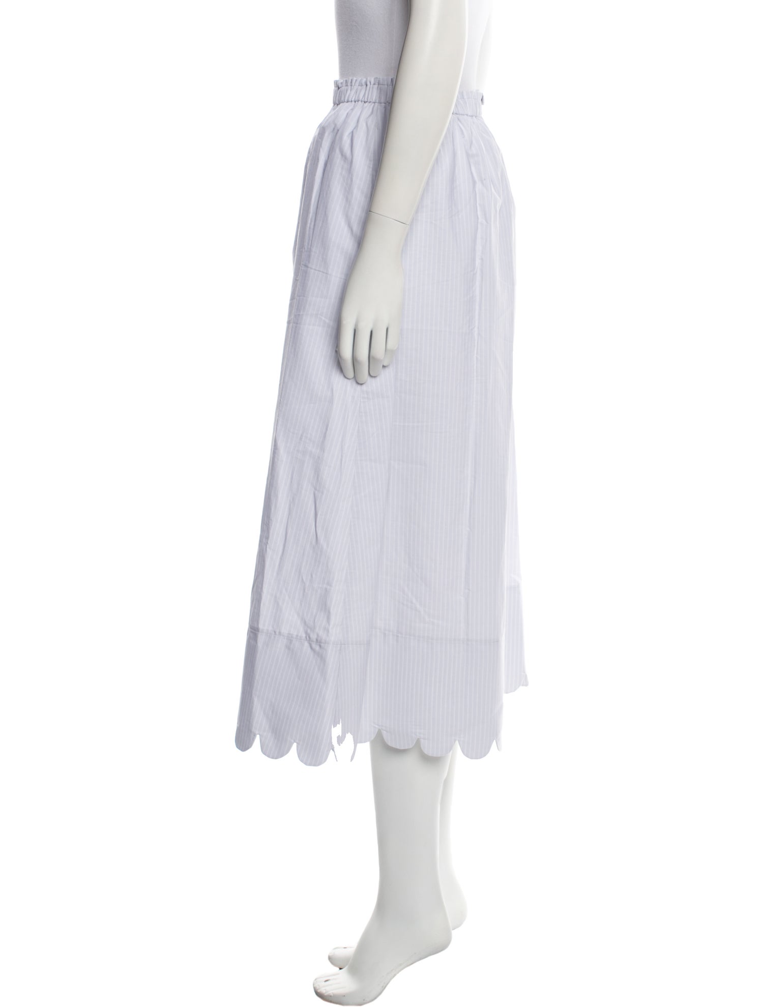 ELEPH Scalloped Accent Midi Length Skirt w/ Tags