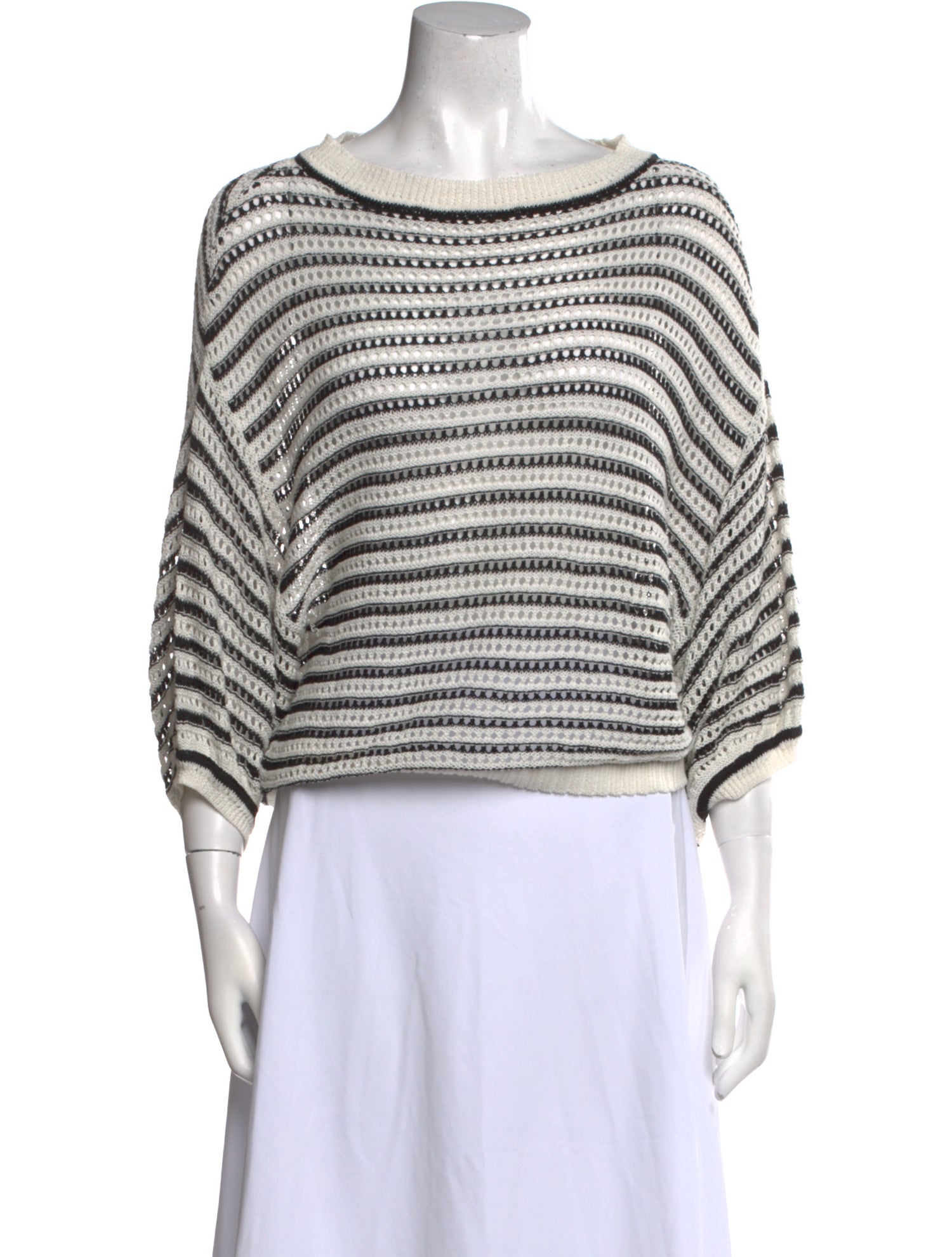 Eleven Six Striped Bateau Neckline Sweater w/ Tags