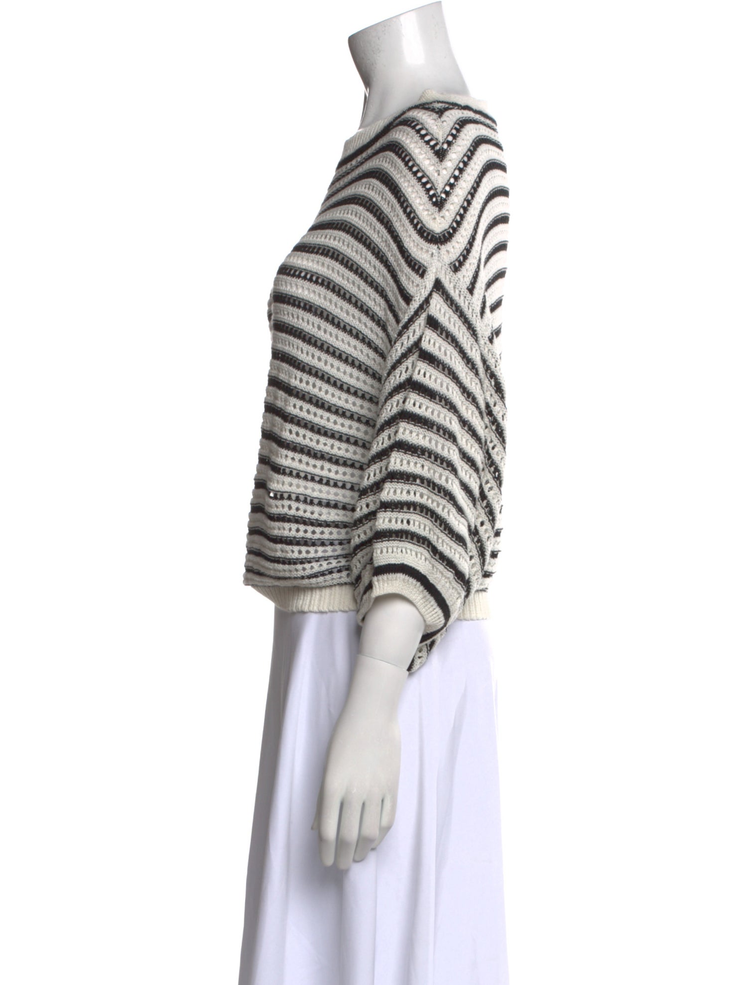 Eleven Six Striped Bateau Neckline Sweater w/ Tags
