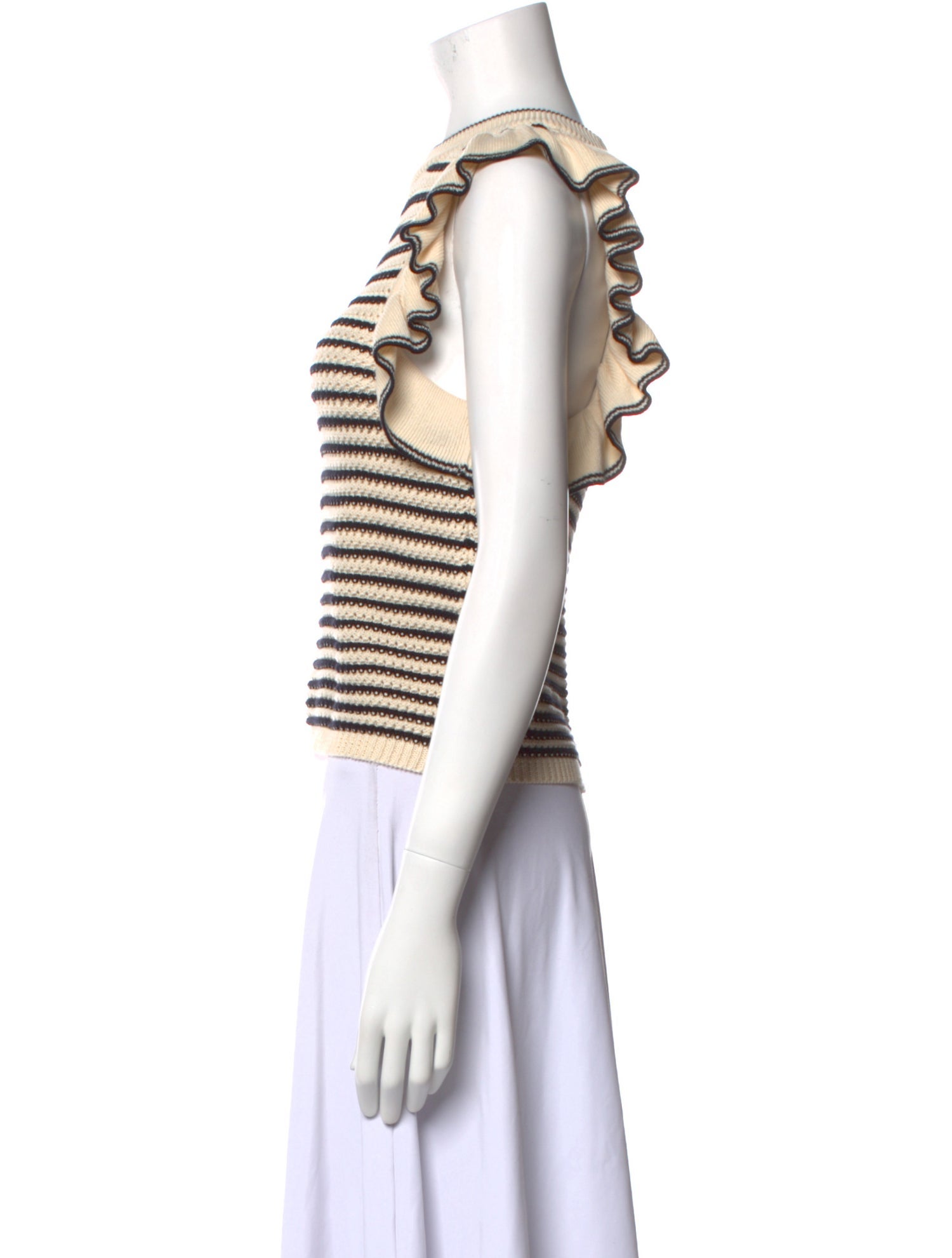 Eleven Six Striped Crew Neck Sweater