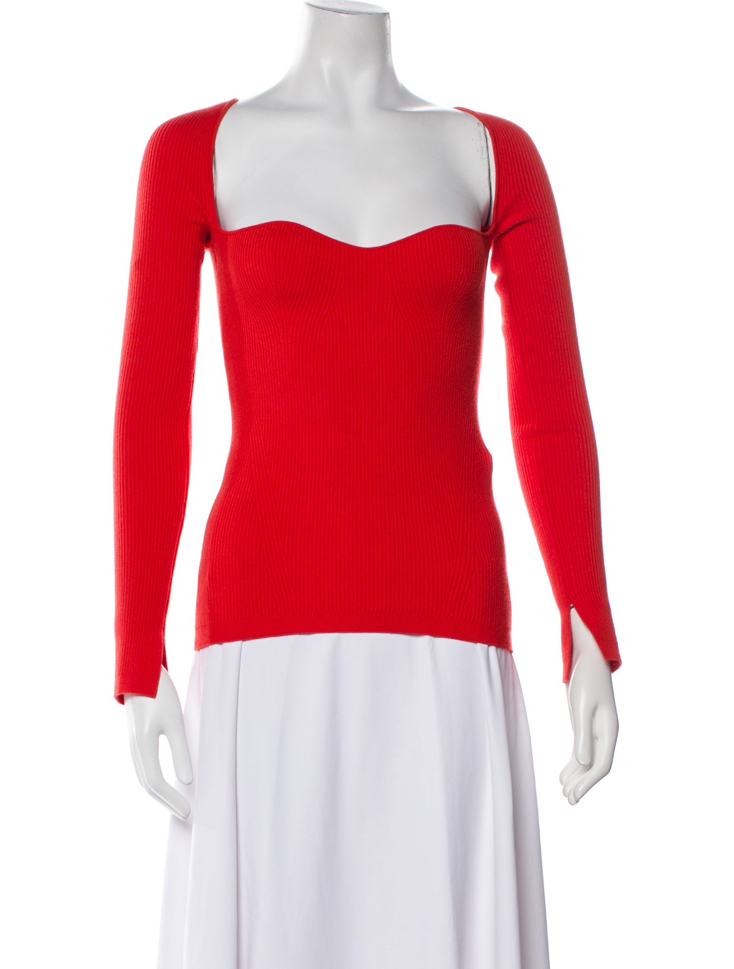 Eleven Six Square Neckline Long Sleeve Top