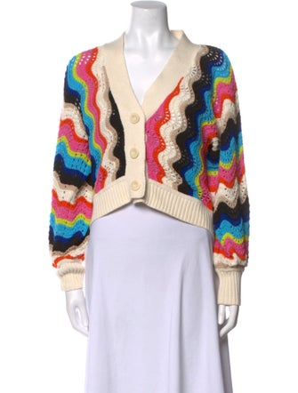 Eleven Six Printed V-Neck Sweater