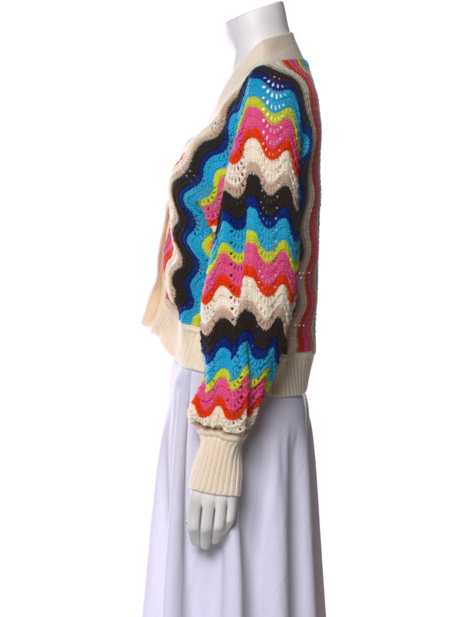 Eleven Six Printed V-Neck Sweater