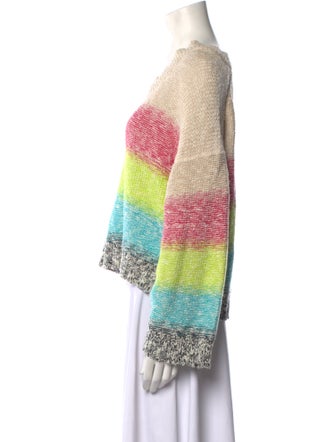 Eleven Six Striped V-Neck Sweater