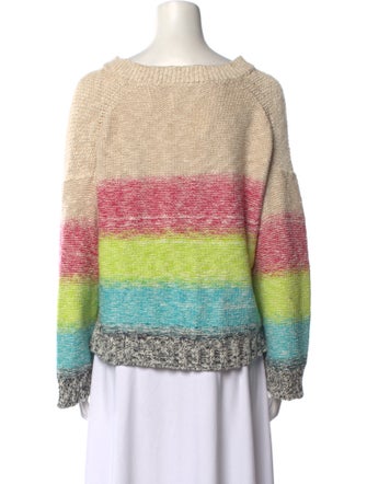 Eleven Six Striped V-Neck Sweater