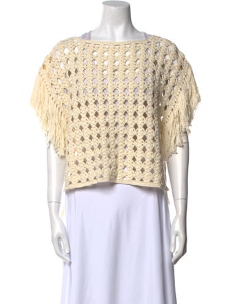 Eleven Six Patterned Bateau Neckline Sweater