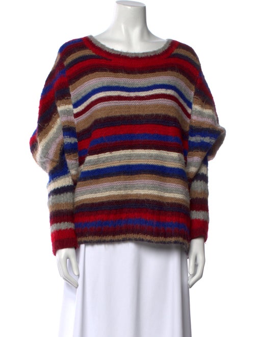 Eleven Six Striped Scoop Neck Sweater