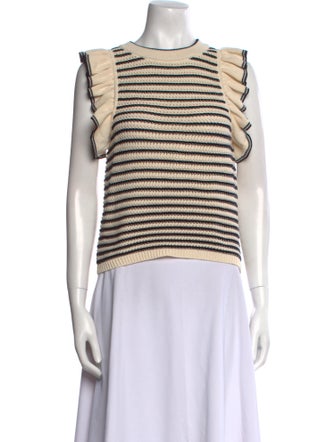 Eleven Six Striped Crew Neck Sweater