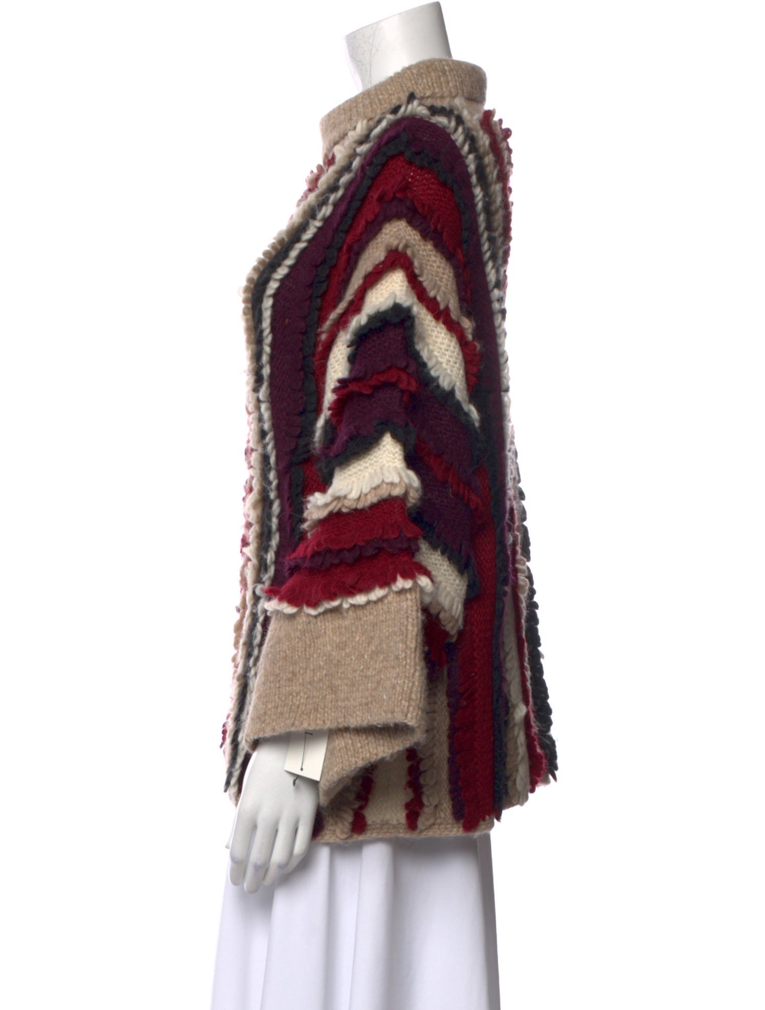 Eleven Six Striped Mock Neck Sweater