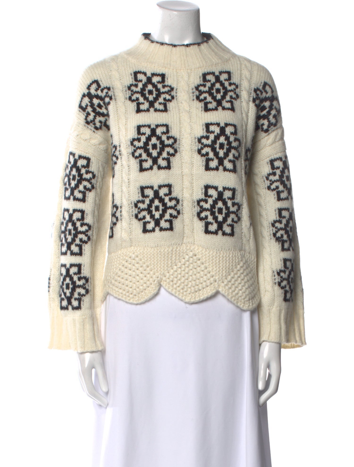 Eleven Six Baby Alpaca Printed Sweater