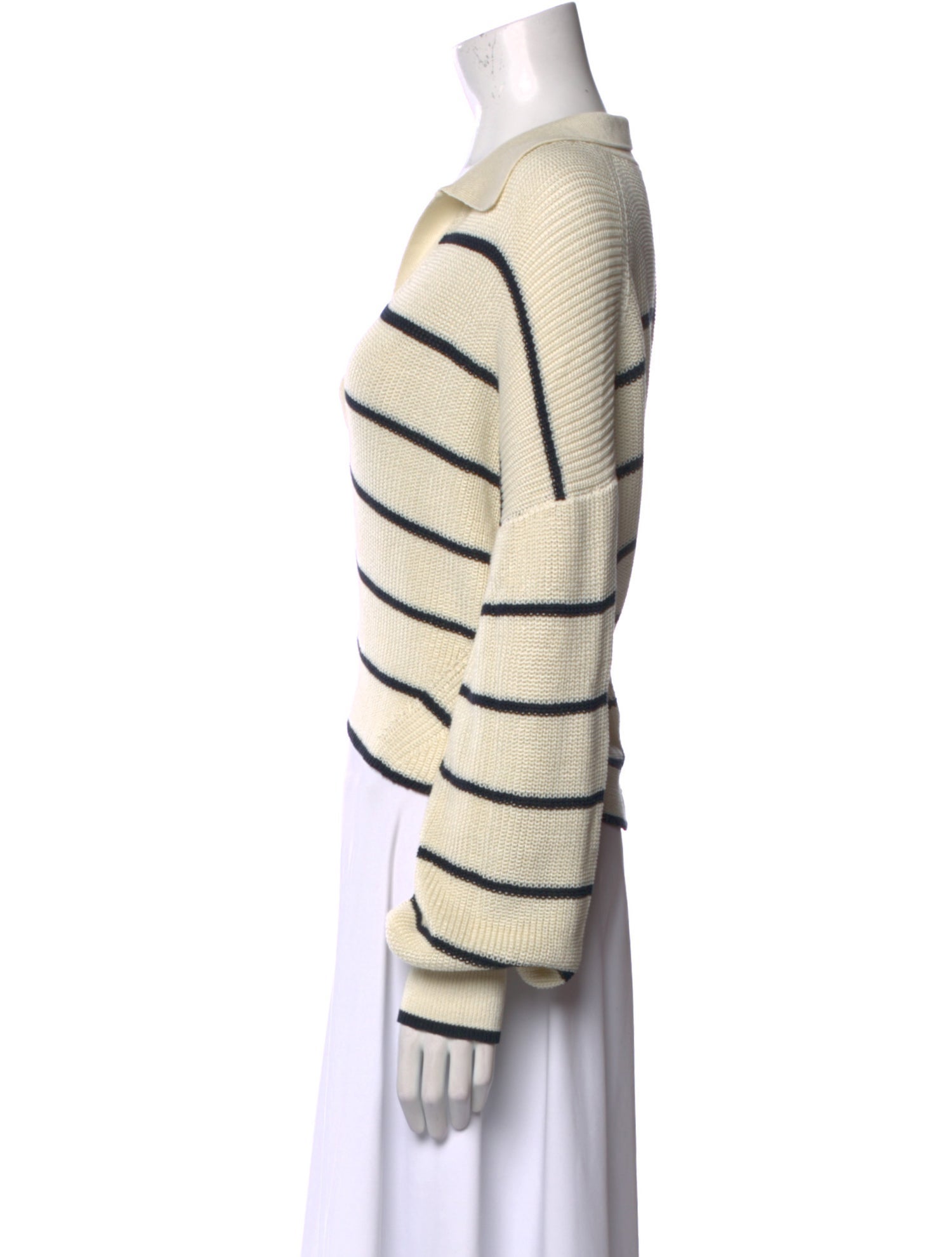 Eleven Six Striped V-Neck Sweater