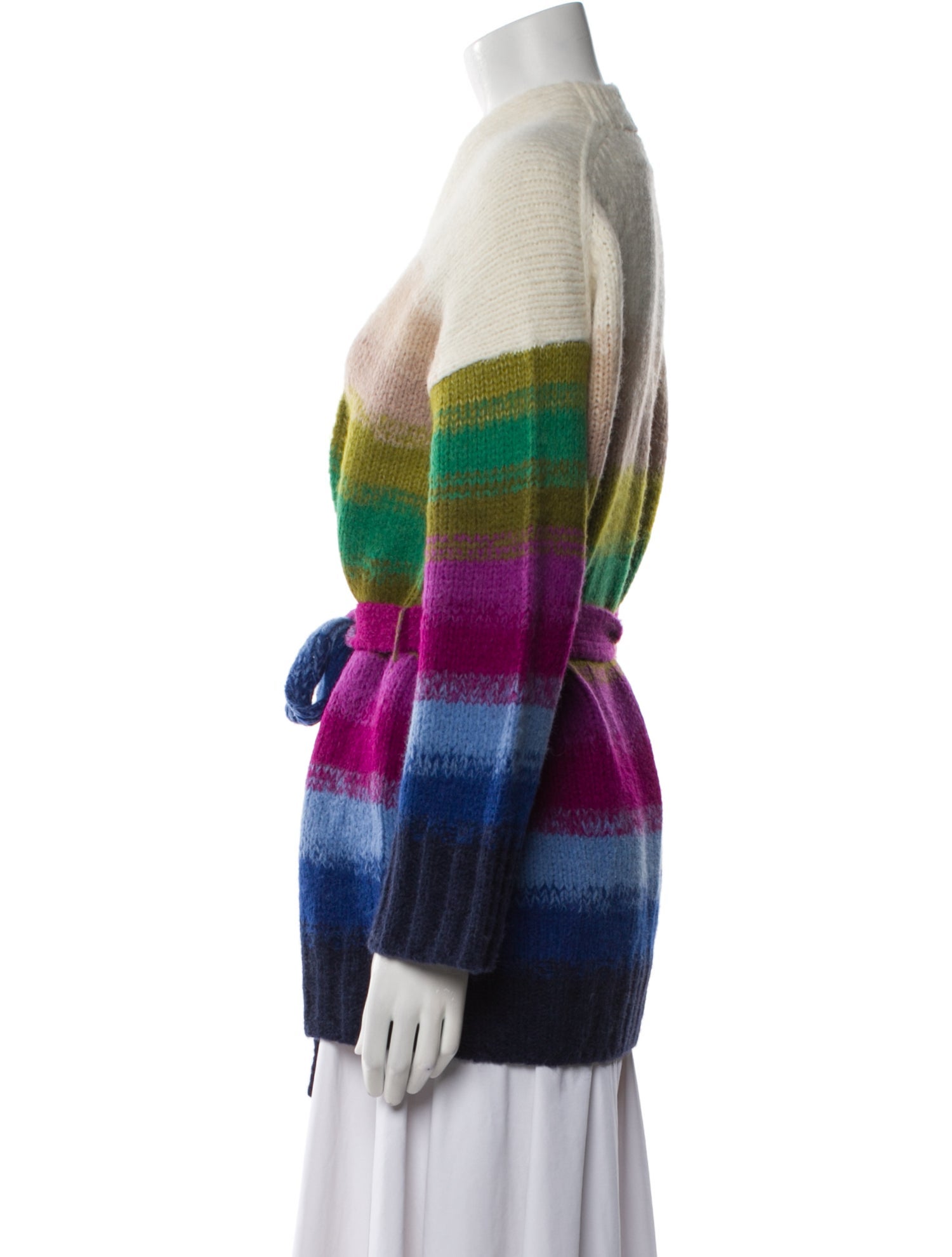 Eleven Six Striped V-Neck Sweater