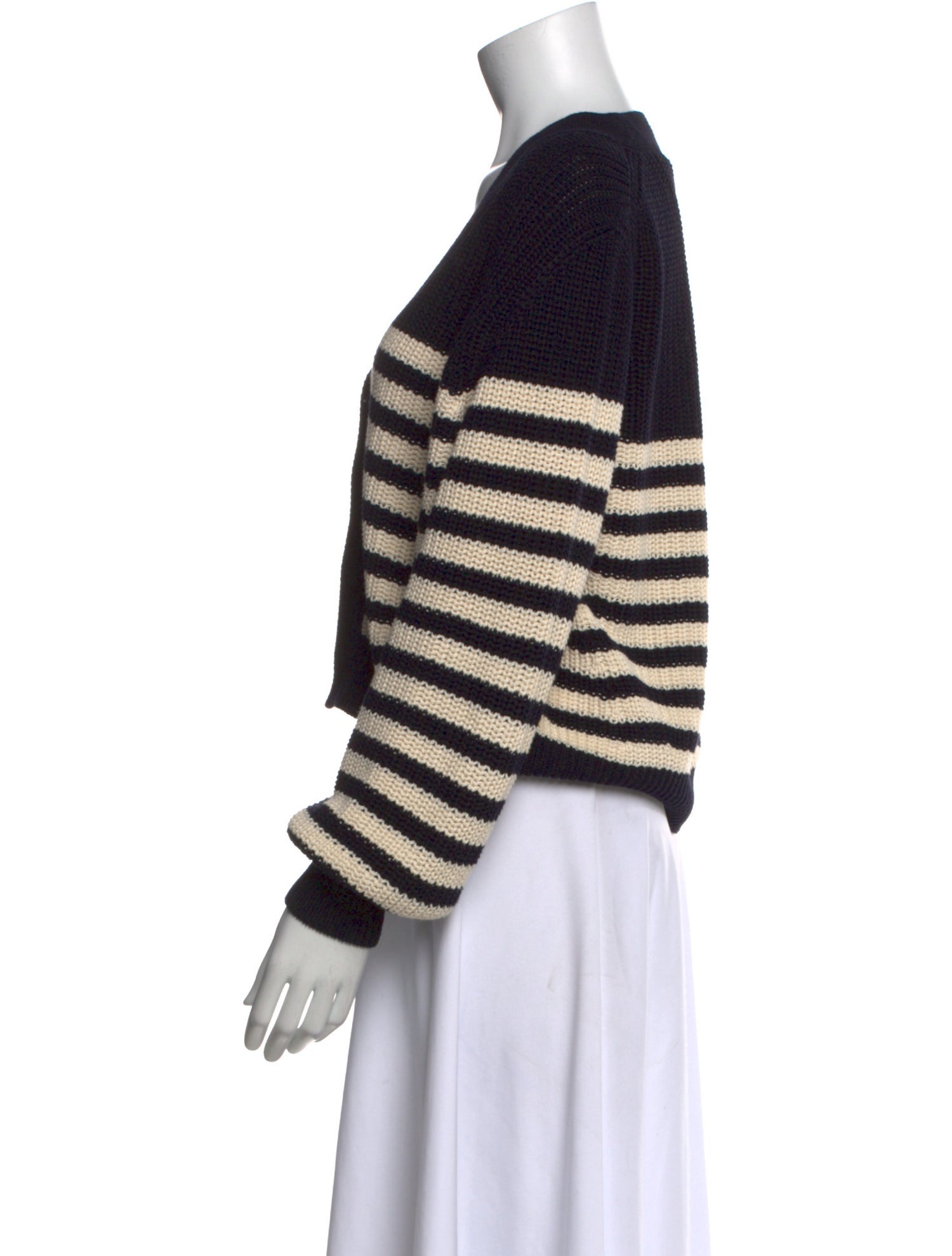 Eleven Six Striped V-Neck Sweater
