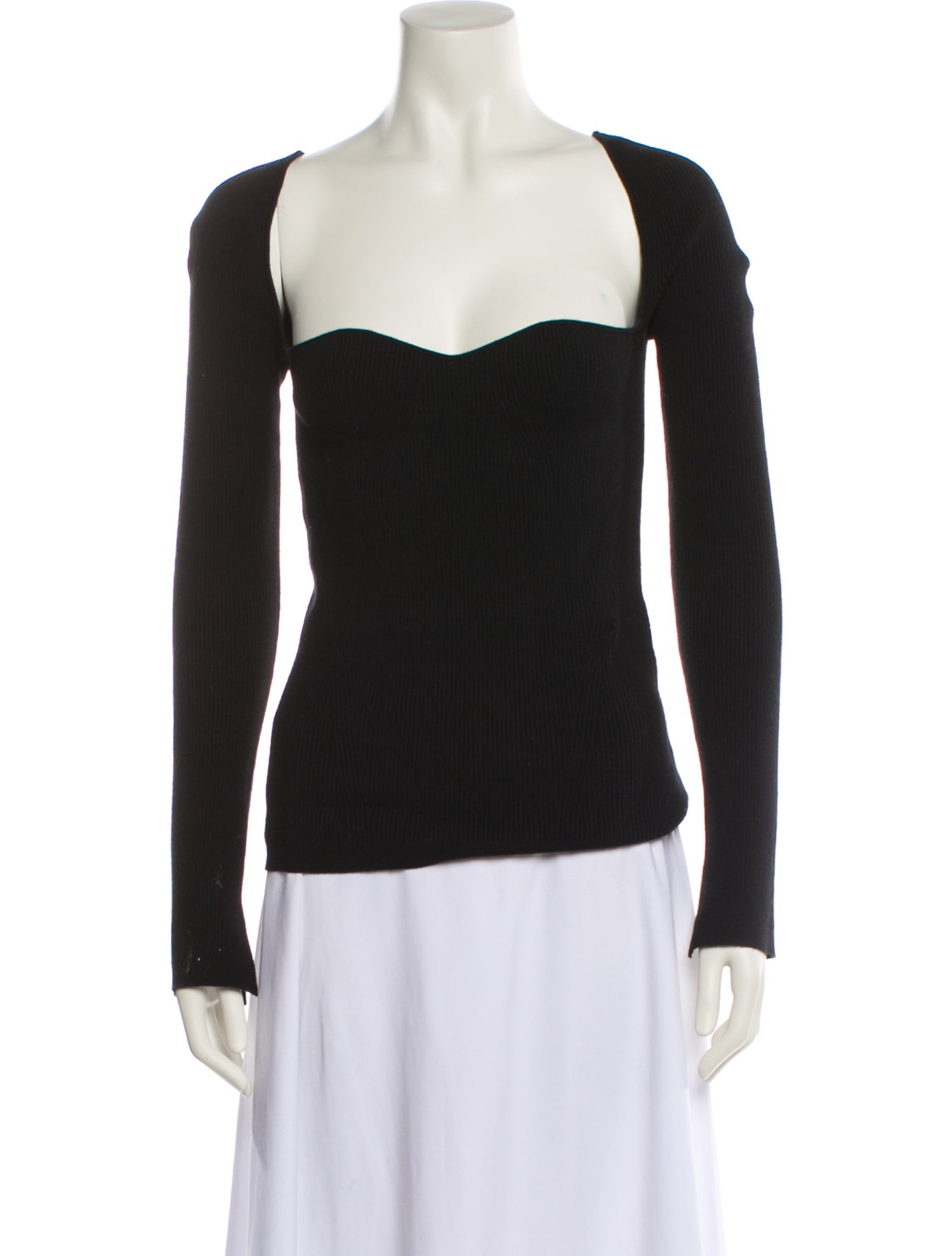 Eleven Six Square Neckline Long Sleeve Top