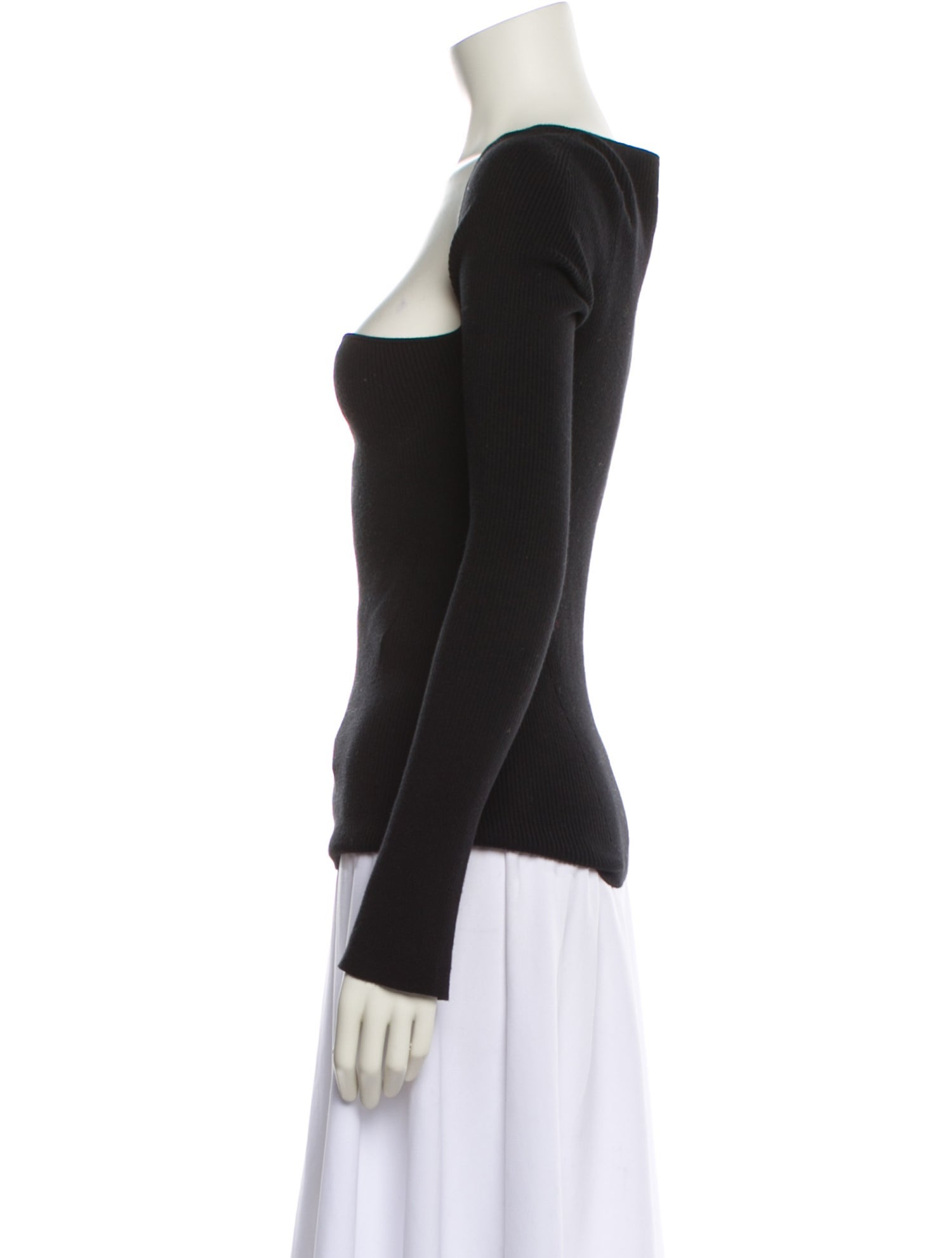 Eleven Six Square Neckline Long Sleeve Top