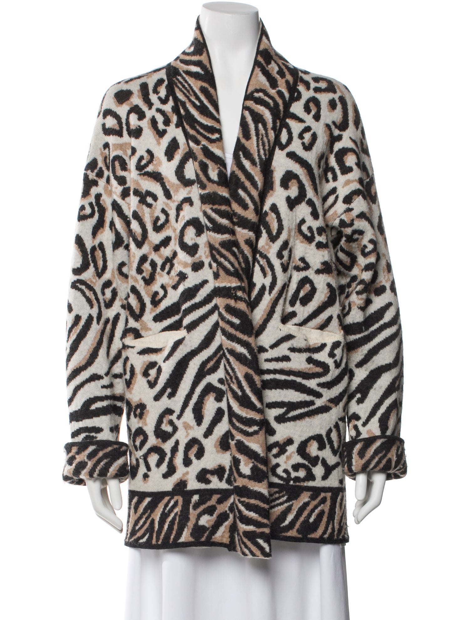 Eleven Six Baby Alpaca Animal Print Sweater