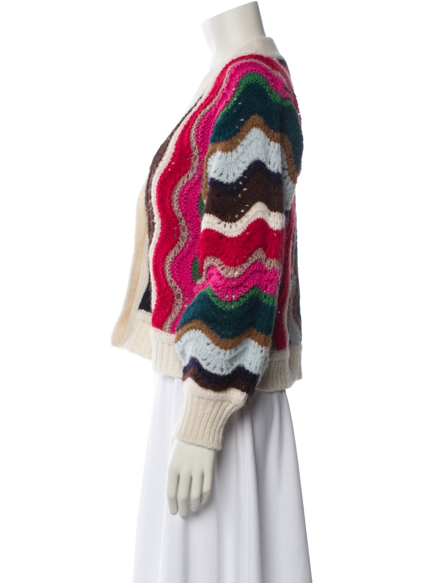 Eleven Six Striped V-Neck Sweater