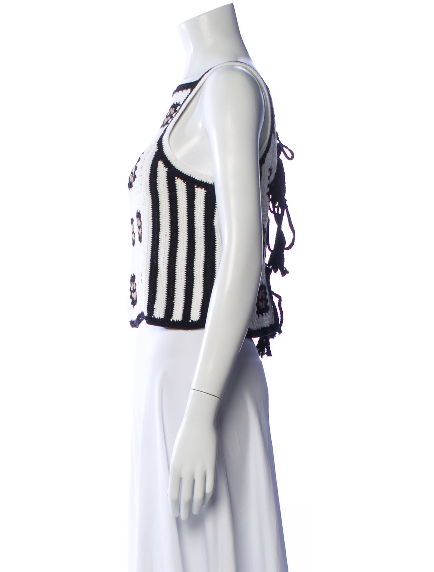 Eleven Six Patterned Square Neckline Top