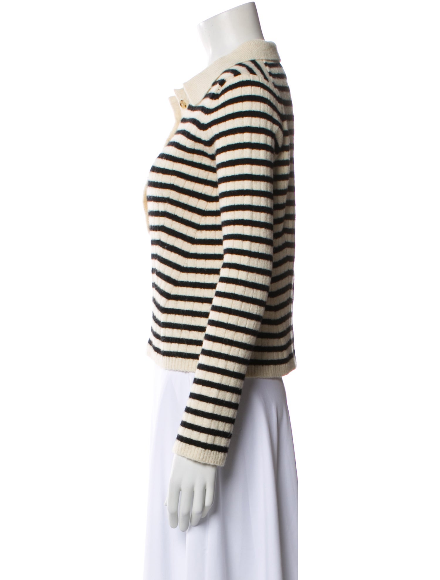 Eleven Six Striped V-Neck Sweater