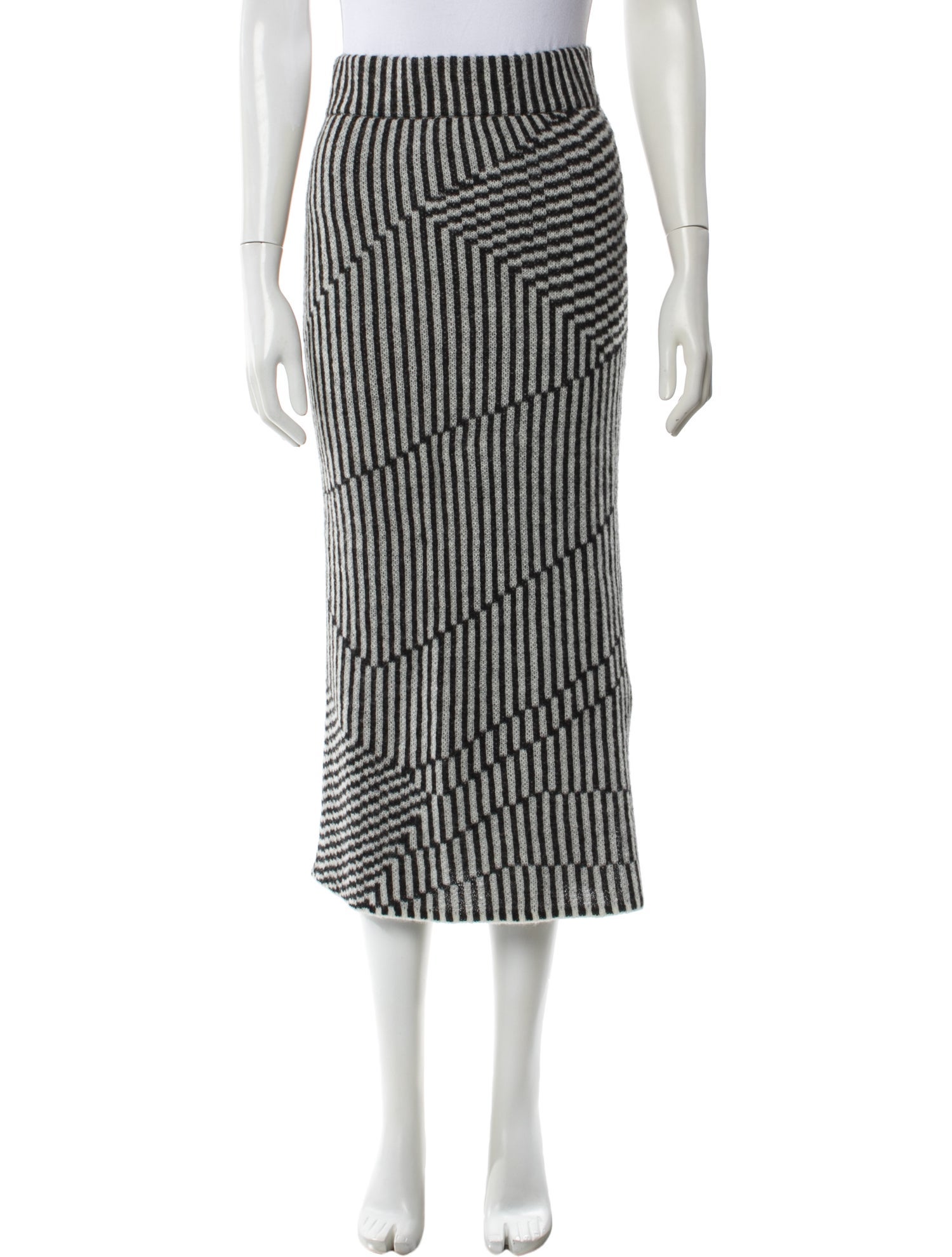 Eleven Six Baby Alpaca Midi Length Skirt