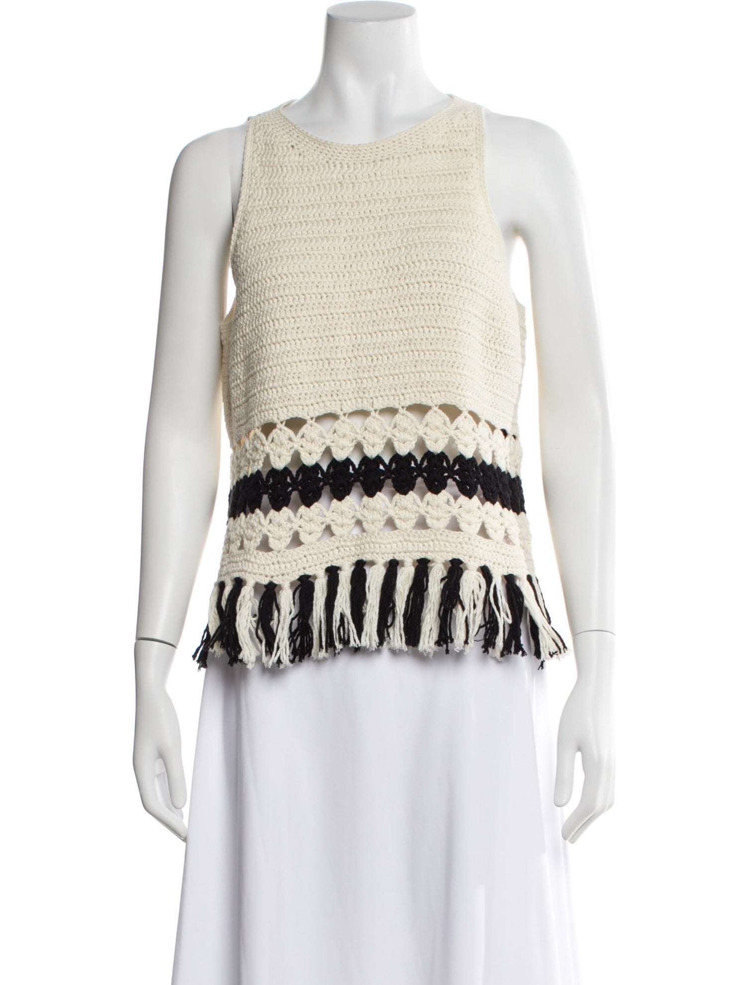 Eleven Six Striped Scoop Neck Sweater