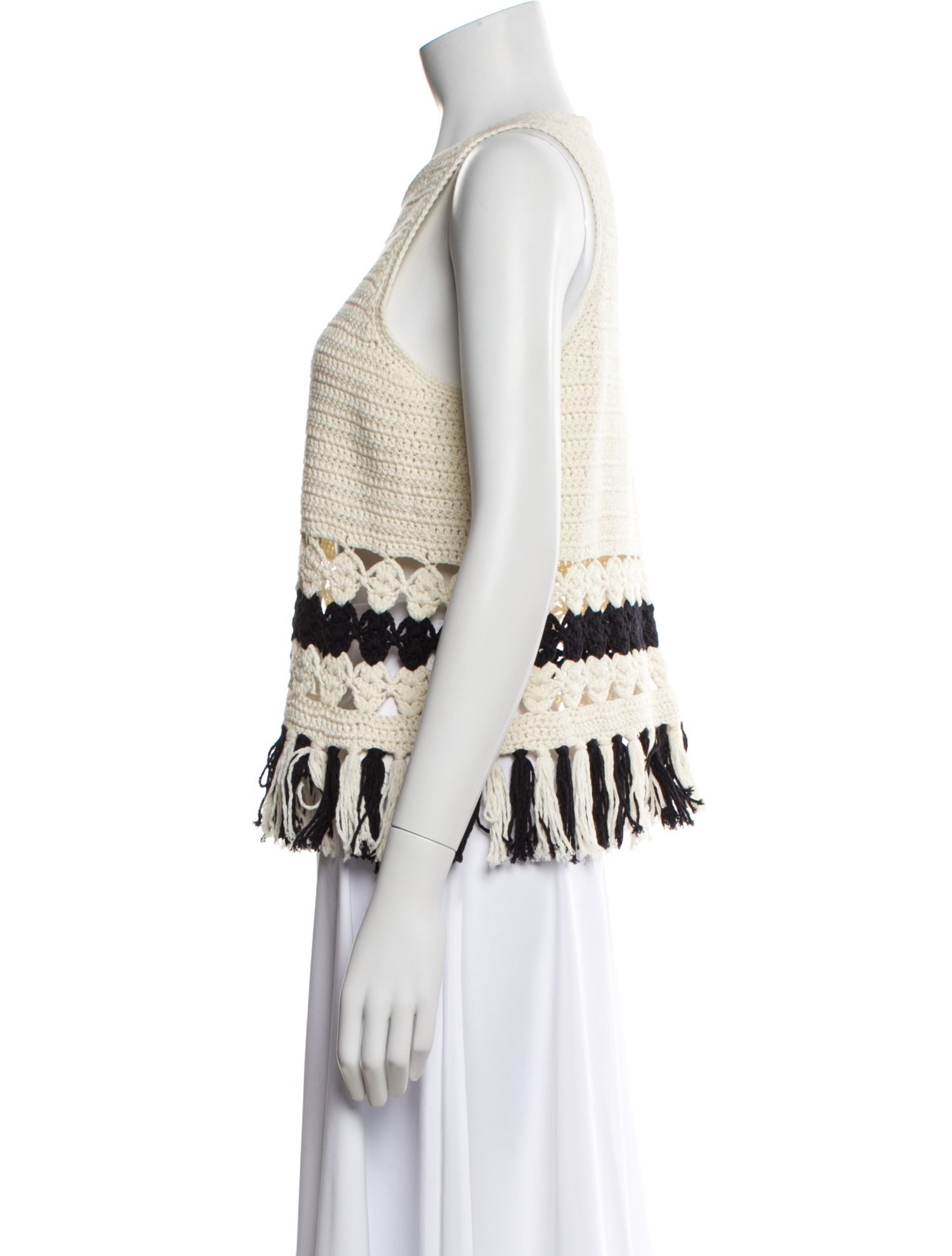 Eleven Six Striped Scoop Neck Sweater