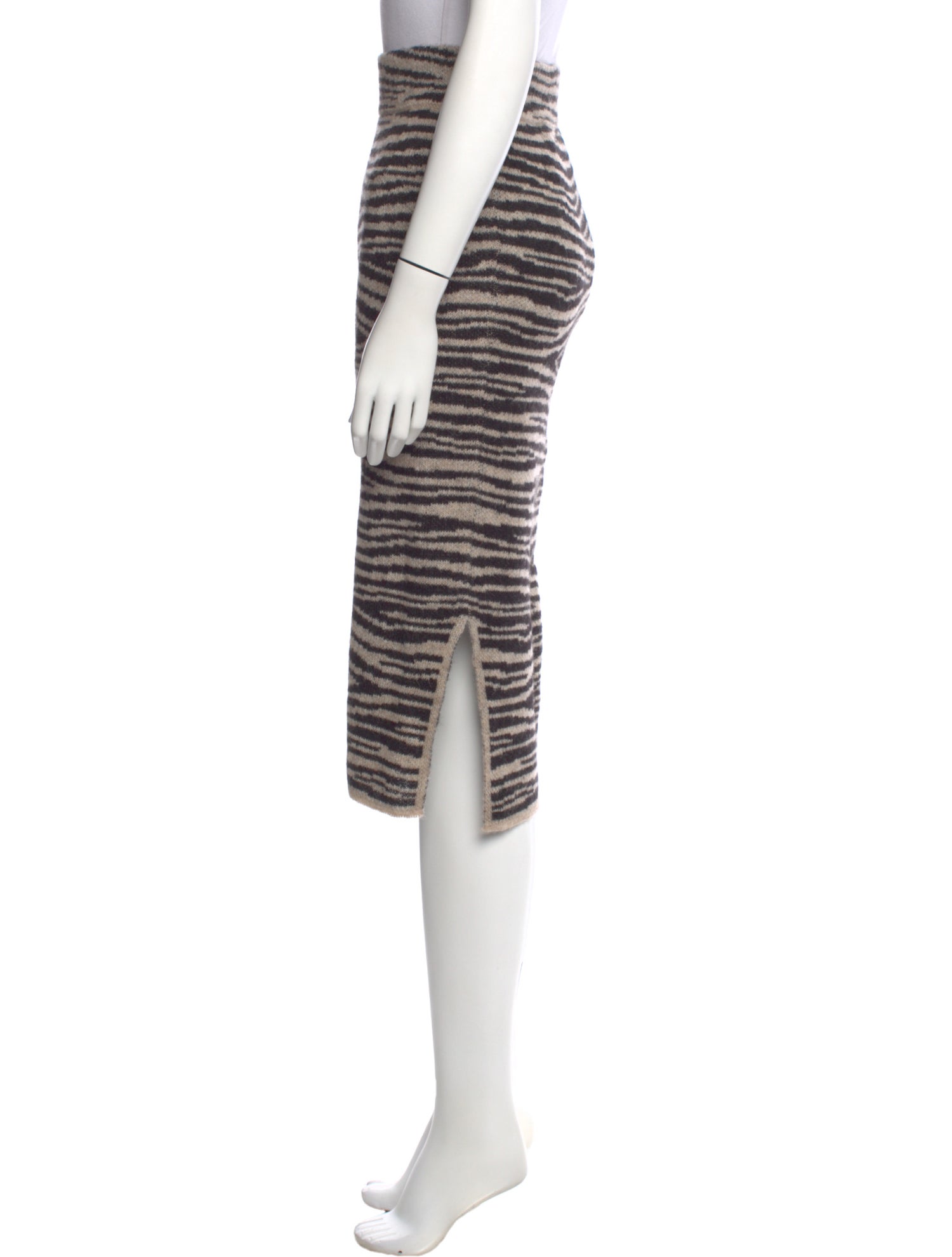 Eleven Six Baby Alpaca Midi Length Skirt