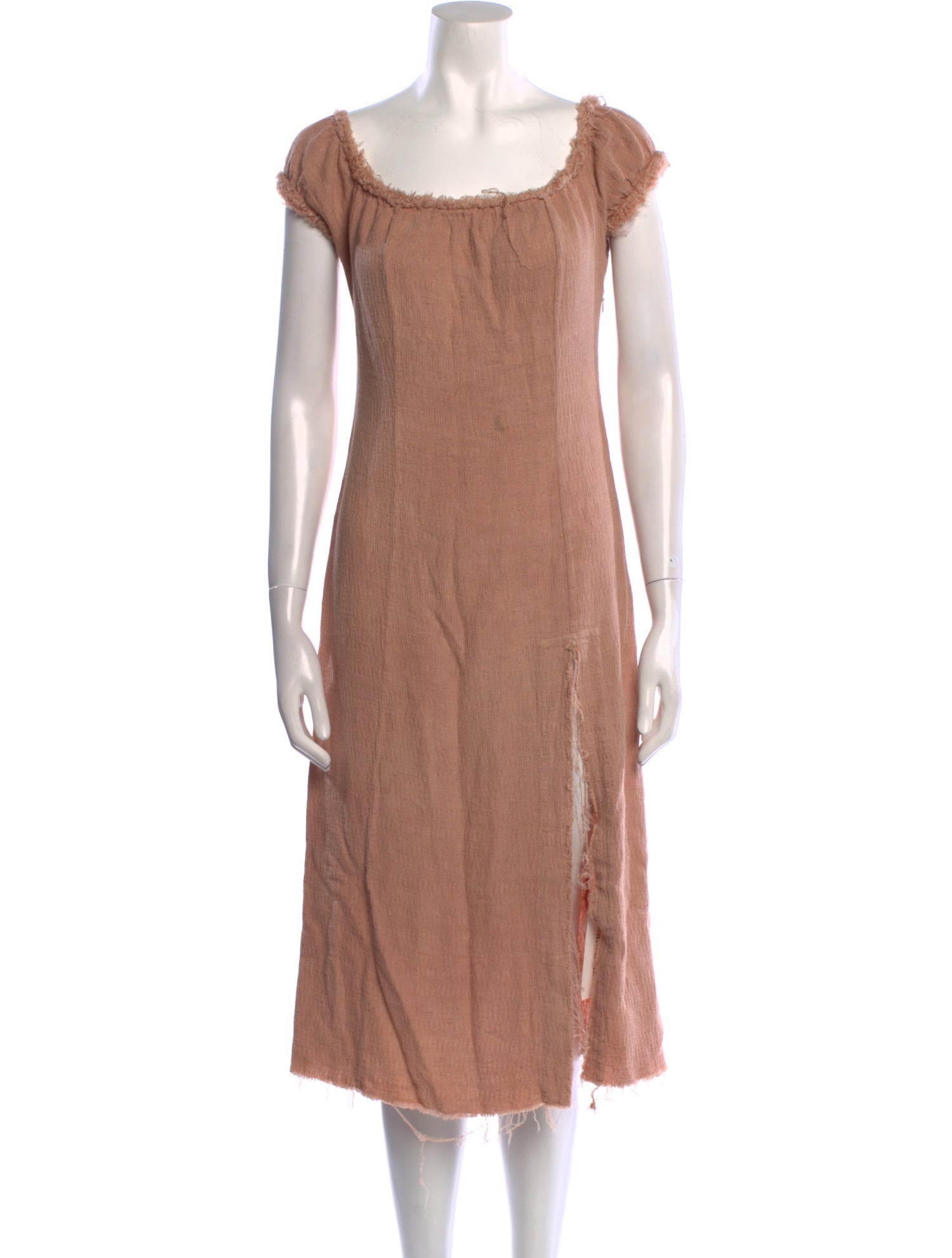 Elena Velez Square Neckline Midi Length Dress