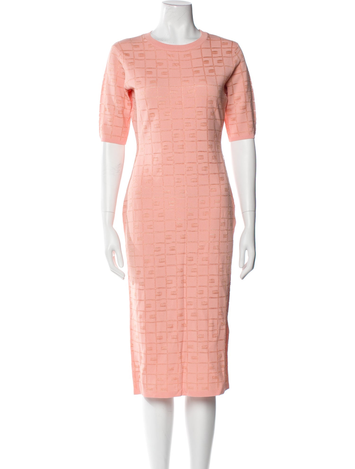 Elisabetta Franchi Crew Neck Midi Length Dress