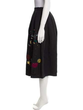 Elisabetta Franchi Printed Midi Length Skirt