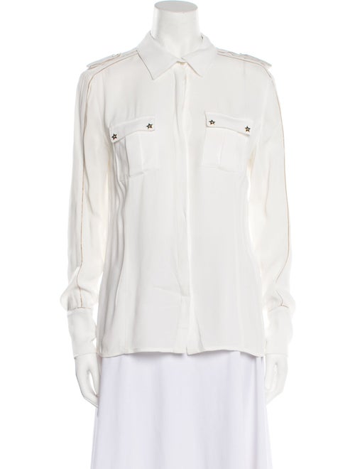Elisabetta Franchi Long Sleeve Button-Up Top