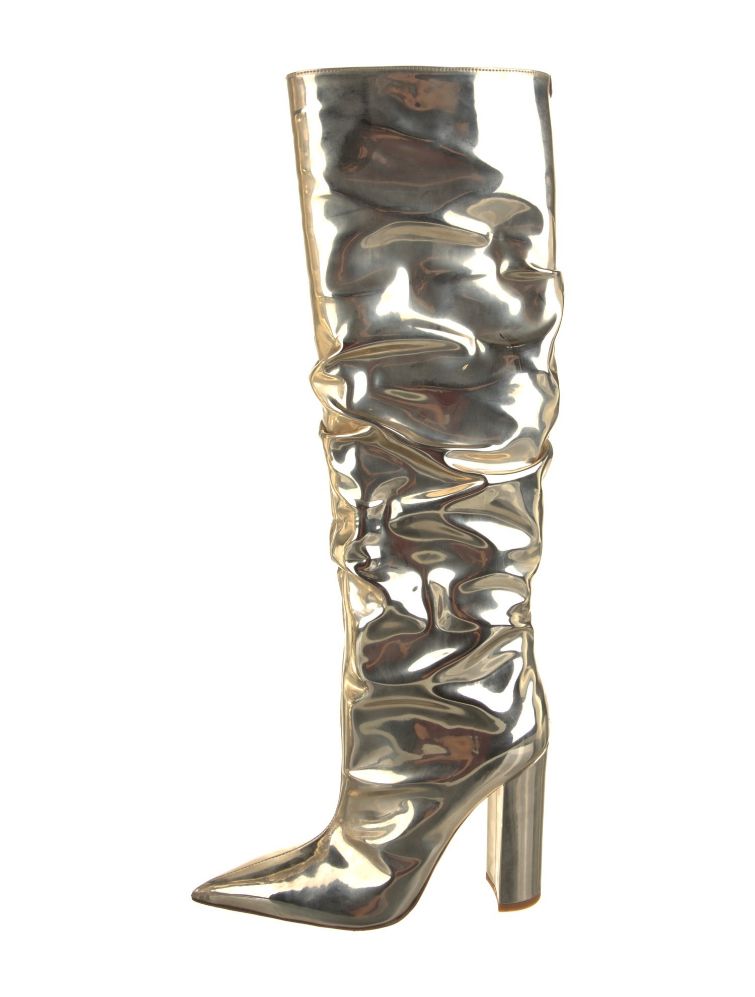 Elisabetta Franchi Patent Leather Slouch Boots