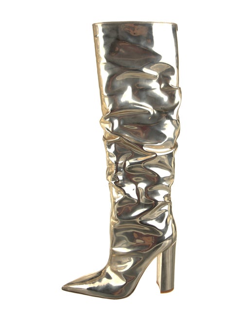 Elisabetta Franchi Patent Leather Slouch Boots