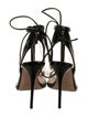 Elisabetta Franchi Leather T-Strap Sandals