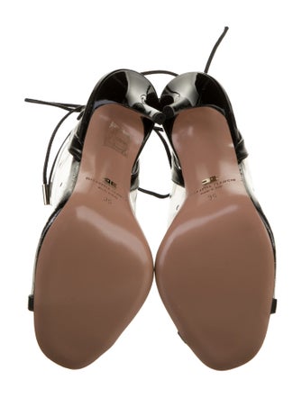 Elisabetta Franchi Leather T-Strap Sandals