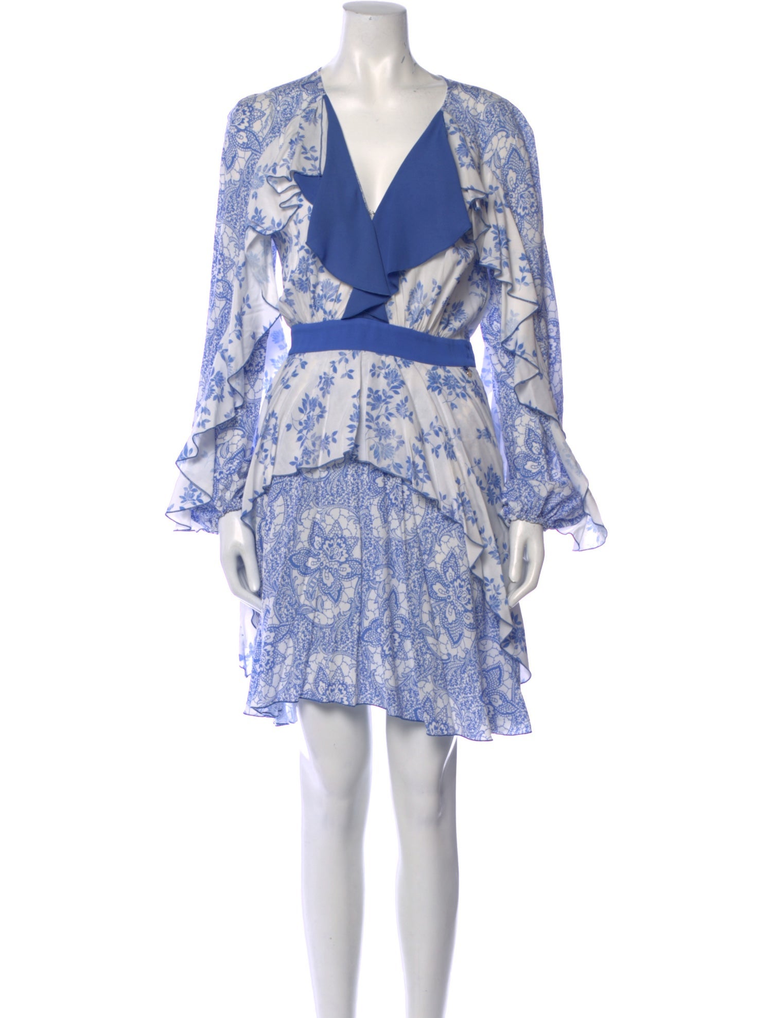 Elisabetta Franchi Floral Print Knee-Length Dress