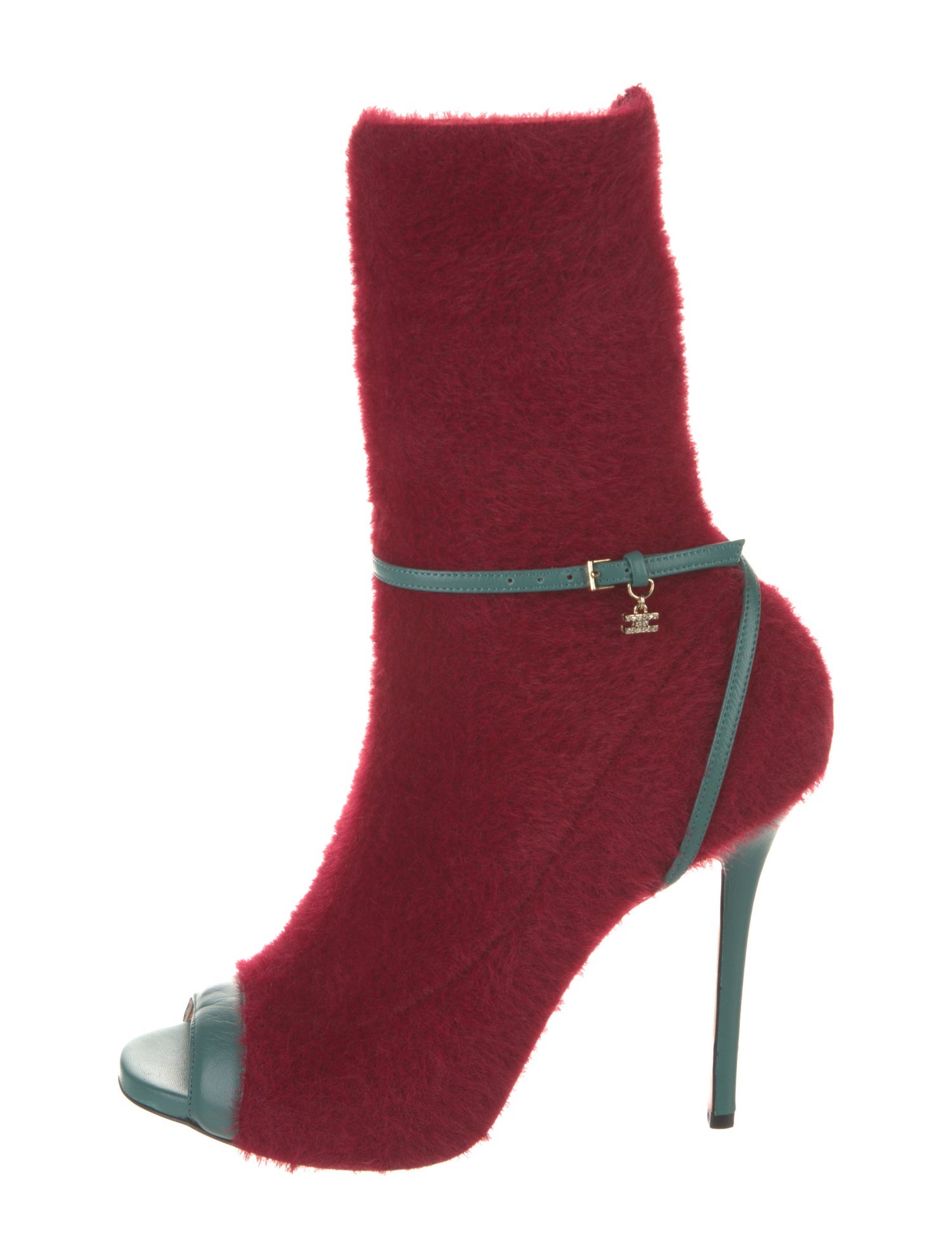 Elisabetta Franchi Shearling Sock Boots