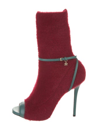 Elisabetta Franchi Shearling Sock Boots