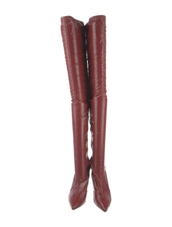 Elisabetta Franchi Patent Leather Sock Boots