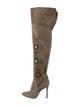 Elisabetta Franchi Suede Studded Accents Boots