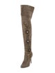 Elisabetta Franchi Suede Studded Accents Boots