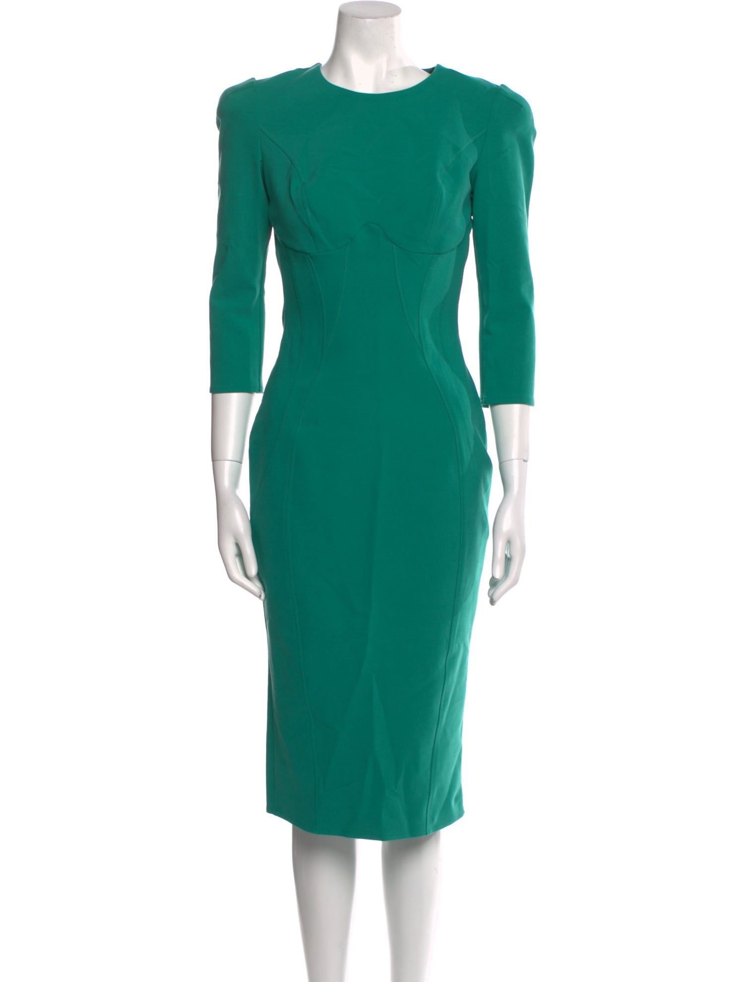Elisabetta Franchi Crew Neck Midi Length Dress w/ Tags