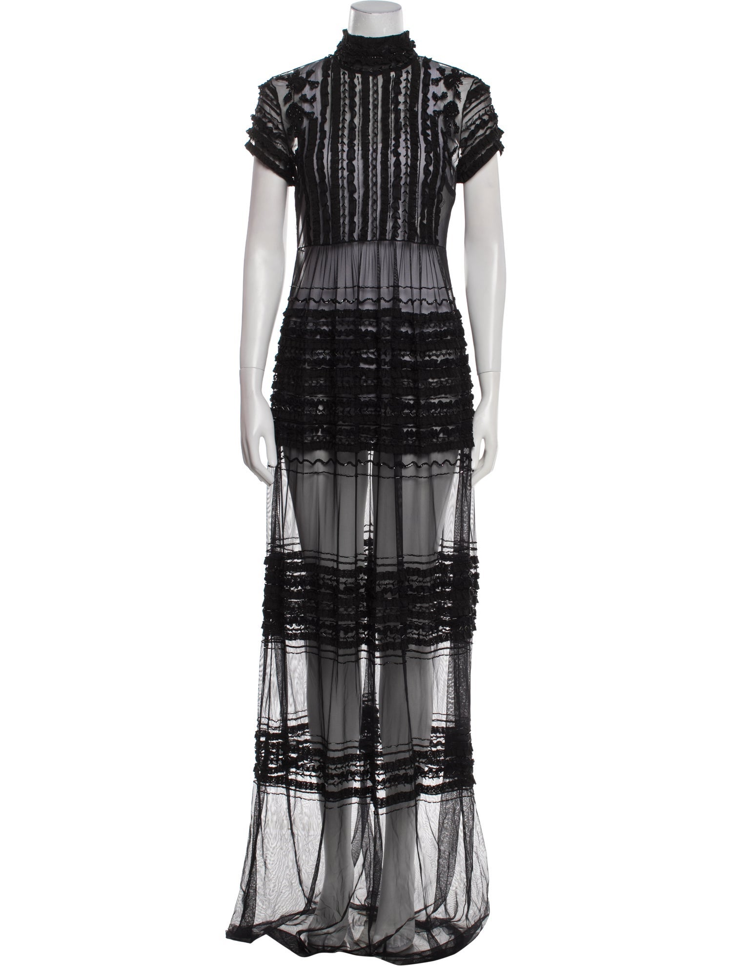 Elisabetta Franchi Mock Neck Long Dress