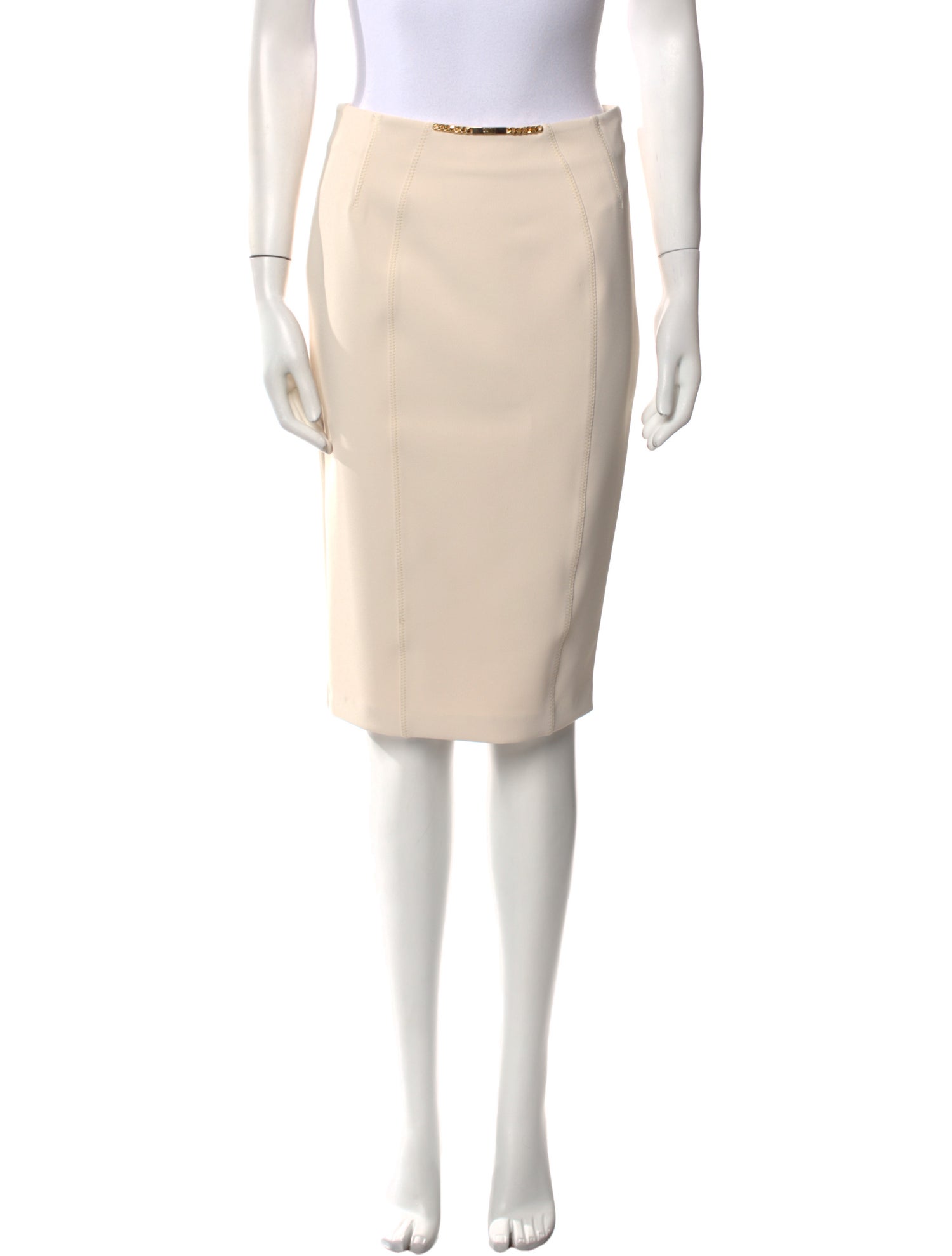 Elisabetta Franchi Chain-Link Accents Knee-Length Skirt