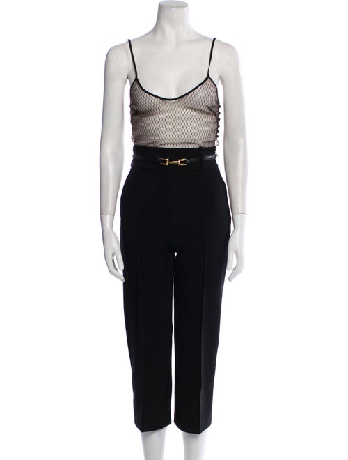 Elisabetta Franchi Linen Scoop Neck Jumpsuit