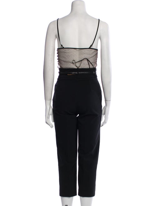 Elisabetta Franchi Linen Scoop Neck Jumpsuit