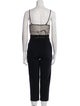 Elisabetta Franchi Linen Scoop Neck Jumpsuit