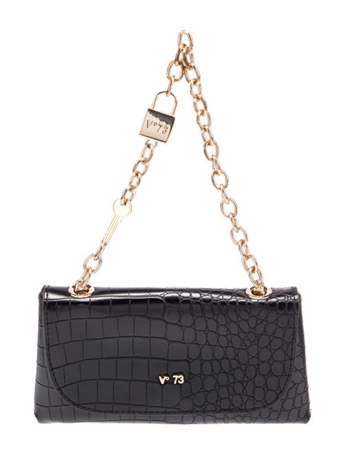 Elisabetta Franchi Embossed Leather Top Handle Bag