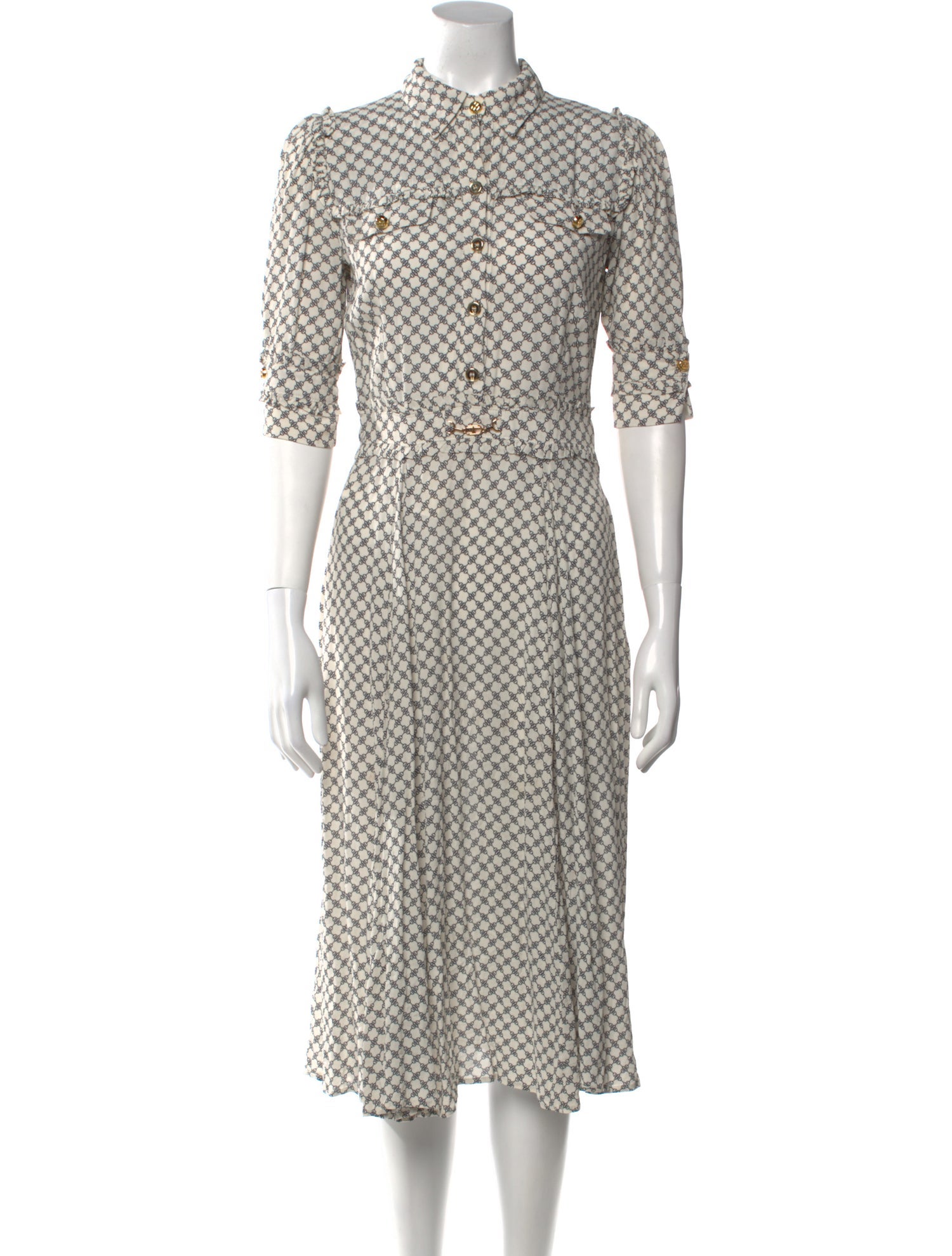 Elisabetta Franchi Printed Midi Length Dress